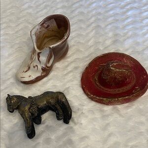 Rustic Brown and Red Western  miniature Decor Set